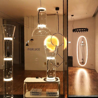 Cyrilys Lampadaire en Bambou Et Verre