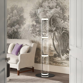 Cyrilys Lampadaire en Bambou Et Verre