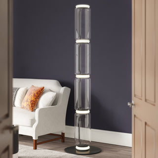 Cyrilys Lampadaire en Bambou Et Verre