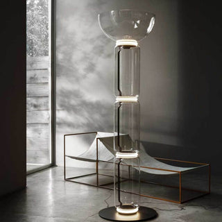 Cyrilys Lampadaire en Bambou Et Verre