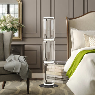Cyrilys Lampadaire en Bambou Et Verre