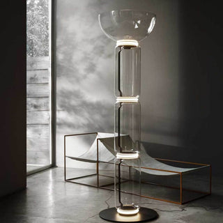 Cyrilys Lampadaire en Bambou Et Verre