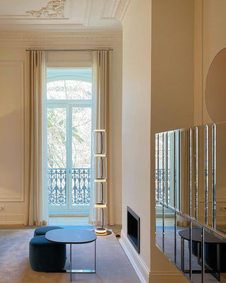 Cyrilys Lampadaire en Bambou Et Verre