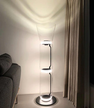 Cyrilys Lampadaire en Bambou Et Verre