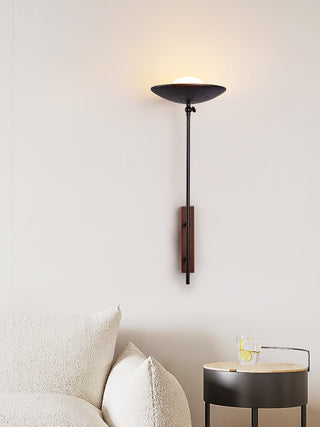 Fawn Sunflower Applique Murale Moderne en Travertin Noir