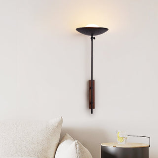 Fawn Sunflower Applique Murale Moderne en Travertin Noir