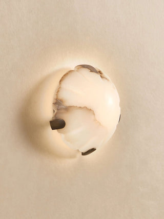 Noema Alabaster Wall Sconce-Neutral Decor