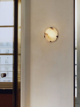 Noema Alabaster Wall Sconce-Neutral Decor