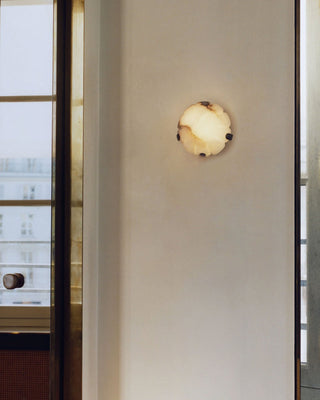 Noema Alabaster Wall Sconce-Neutral Decor