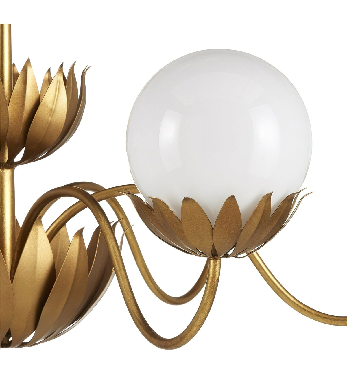 Angled shot of the Noemie Chandelier highlighting its sculptural quality.