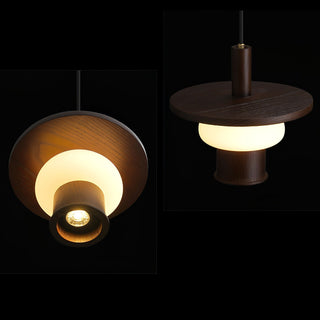 Zephaan Suspension Art Classique en Verre et Bois