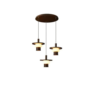 Zephaan Suspension Art Classique en Verre et Bois