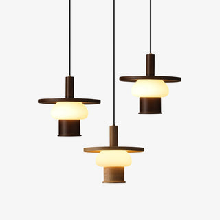 Zephaan Suspension Art Classique en Verre et Bois