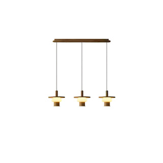 Zephaan Suspension Art Classique en Verre et Bois