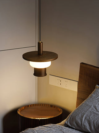 Zephaan Suspension Art Classique en Verre et Bois