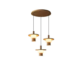 Zephaan Suspension Art Classique en Verre et Bois