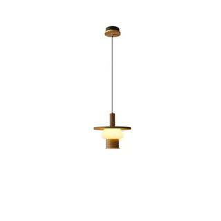 Zephaan Suspension Art Classique en Verre et Bois