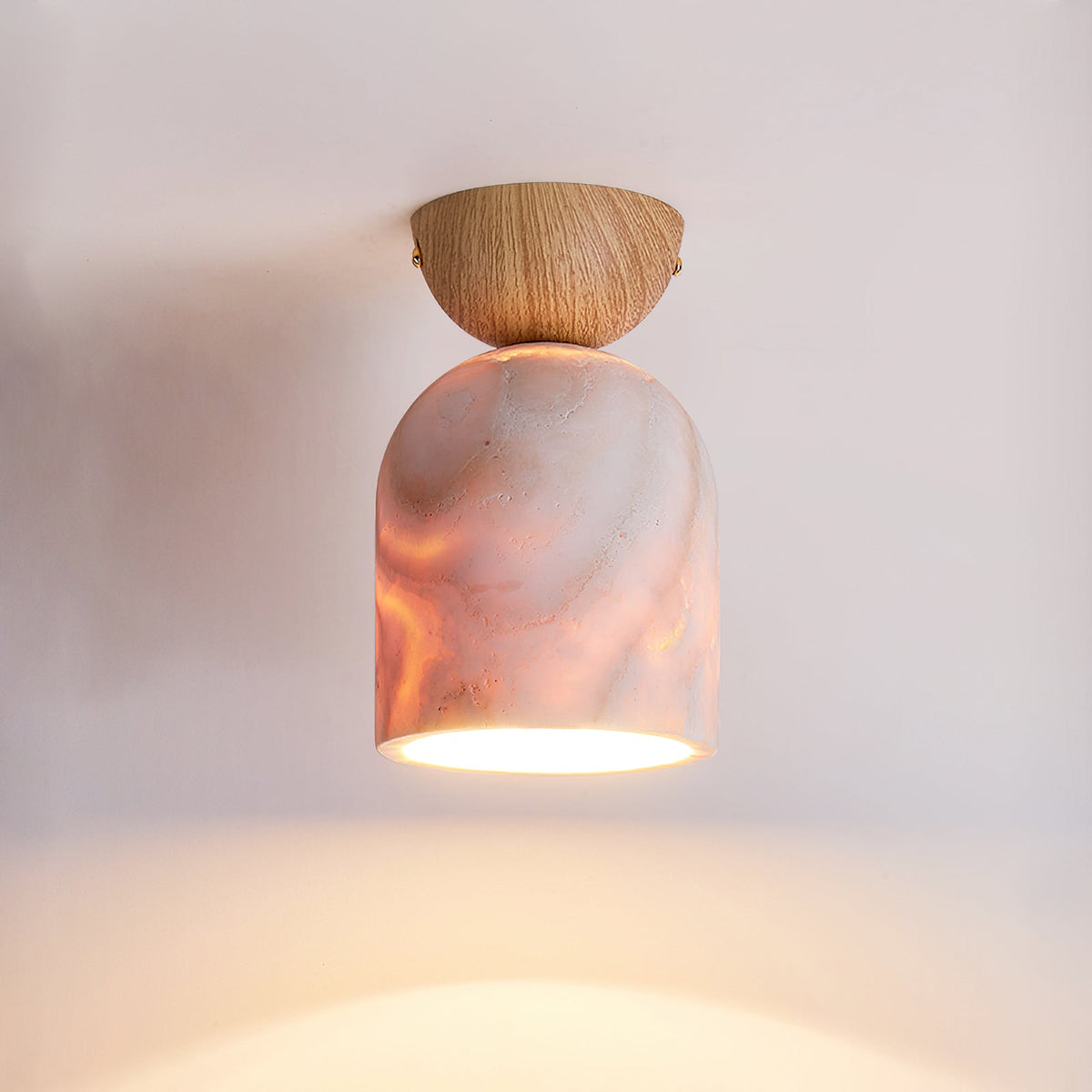 Product shot of the Noncu Travertine Ceiling Lamp against a neutral background.