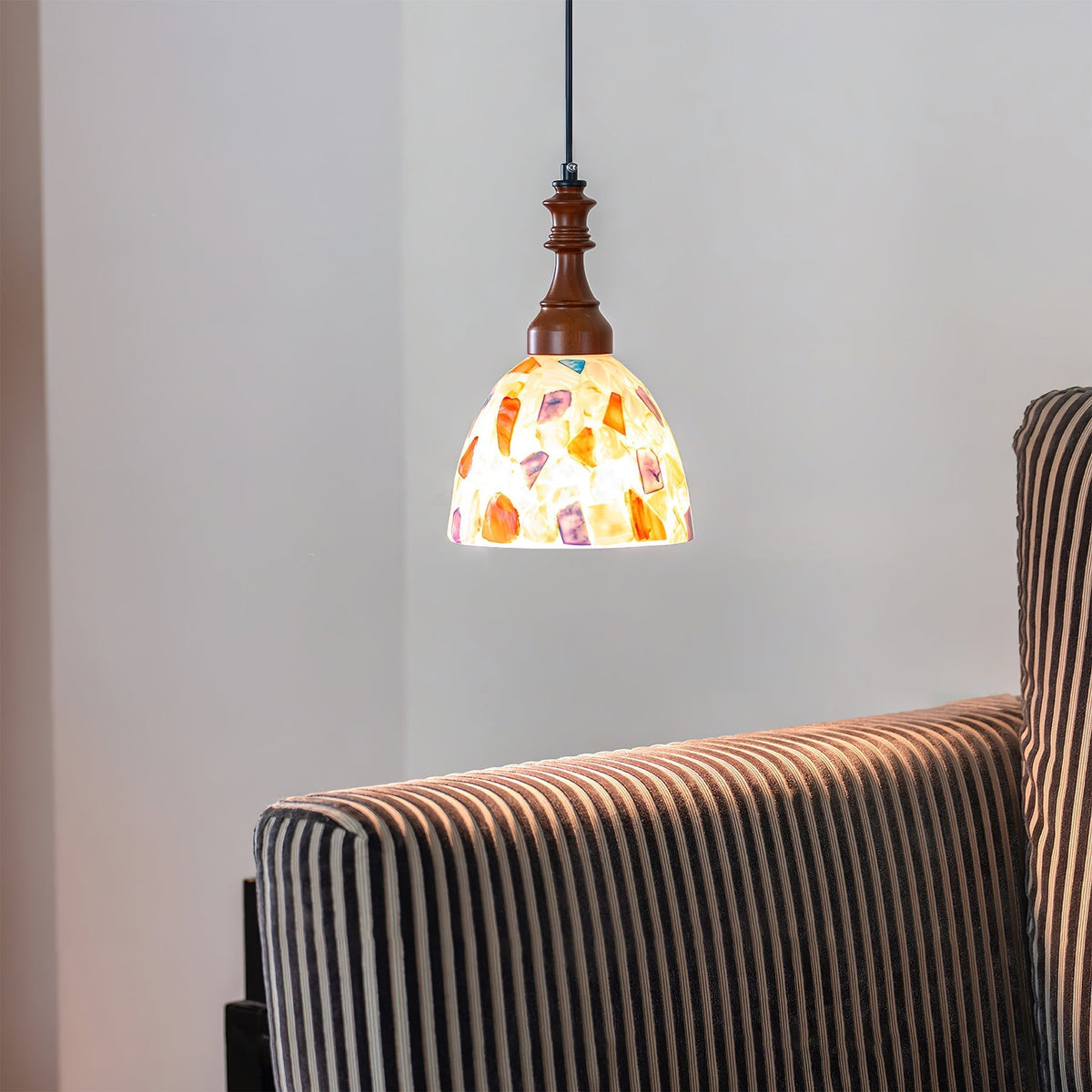 The Nonna Pendant Light shown from a side angle.