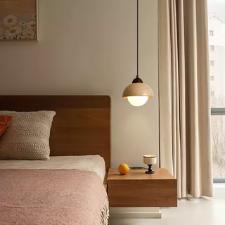 Orzora Suspension en Travertin Forme de Dôme