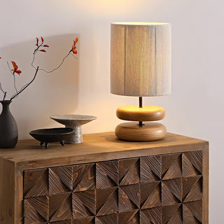 Morgan Lampe de Table en Bois Minimaliste