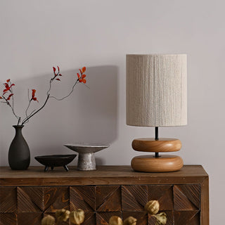 Morgan Lampe de Table en Bois Minimaliste