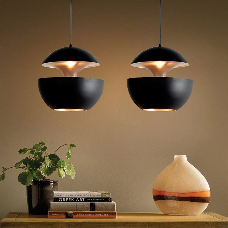 Arisha Suspension LED, Noir & Blanc, D 25/35CM