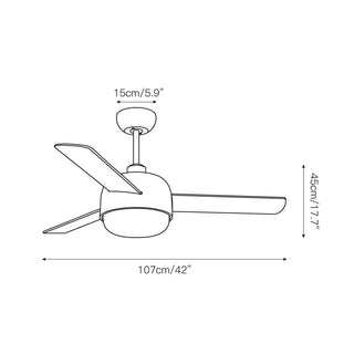 Cirareon Ventilateur de plafond lumineux