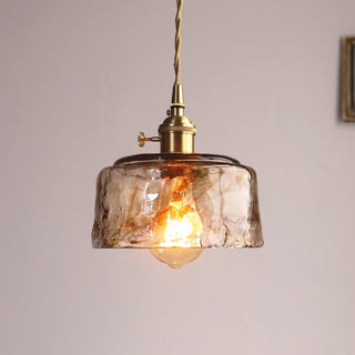 Niroven Suspension Géométrique Vintage Verre. Laiton. Salon-Luire