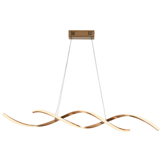 Arisha Suspension LED linéaire ondulée moderne pour la salle