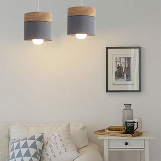 Valentina Suspension LED Macaron Nordique Métal/Bois Chambre