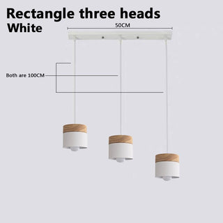 Valentina Suspension LED Macaron Nordique Métal/Bois Chambre
