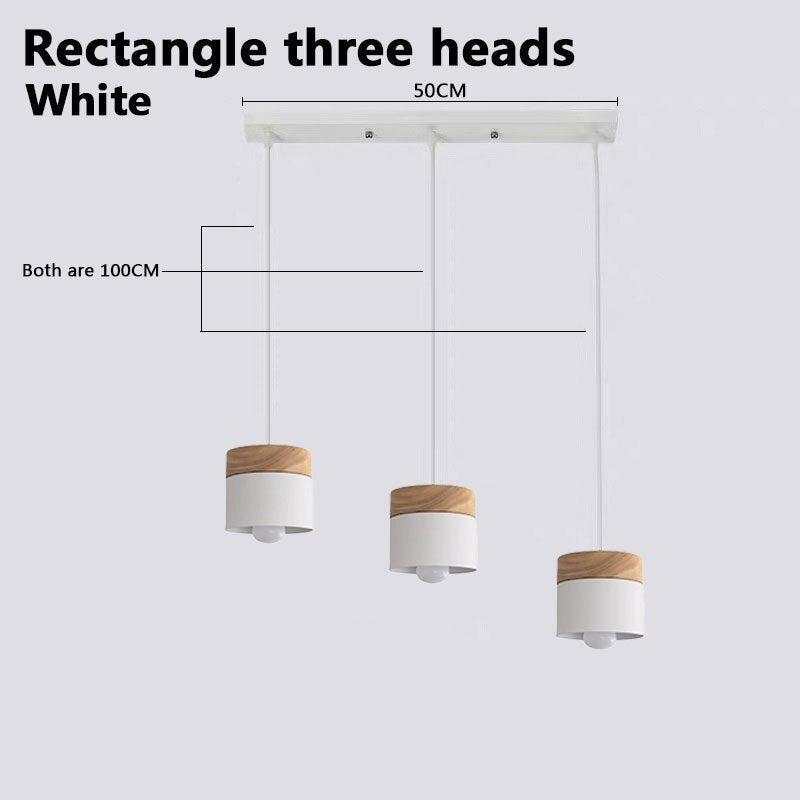 Valentina Suspension LED Macaron Nordique Métal/Bois Chambre