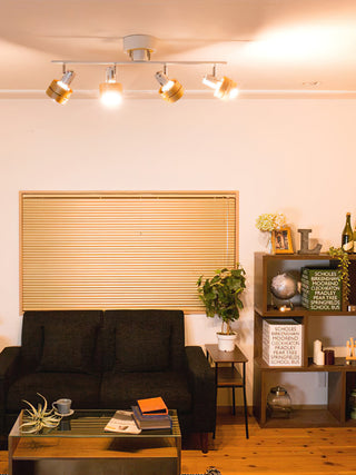 Esorila Plafonnier Nordique Cylindrique à 4 Spots Métalliques