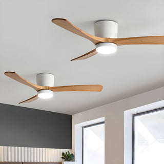 Plafonnier ventilateur moderne en bois Elena