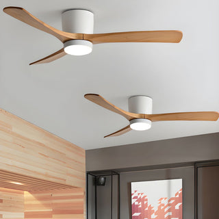 Plafonnier ventilateur moderne en bois Elena