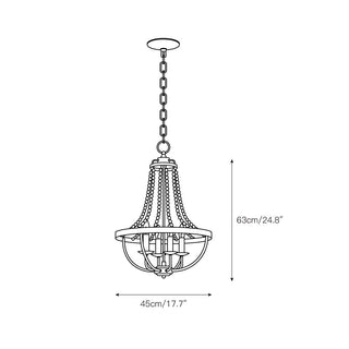 Alloren Lustre Métal Industriel Vintage Empire