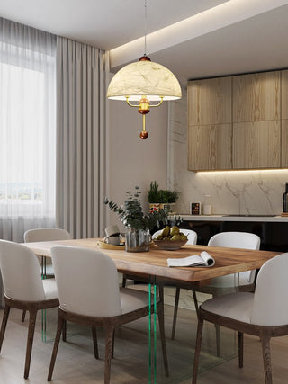 Varaeia Suspension Élégante en Tissu Fleuri et Bois