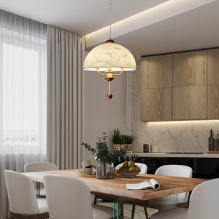 Varaeia Suspension Élégante en Tissu Fleuri et Bois