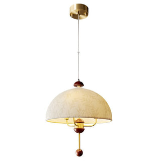 Varaeia Suspension Élégante en Tissu Fleuri et Bois