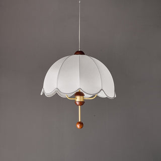 Varaeia Suspension Élégante en Tissu Fleuri et Bois