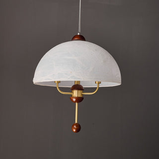 Varaeia Suspension Élégante en Tissu Fleuri et Bois