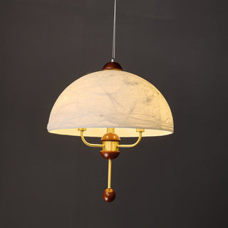 Varaeia Suspension Élégante en Tissu Fleuri et Bois