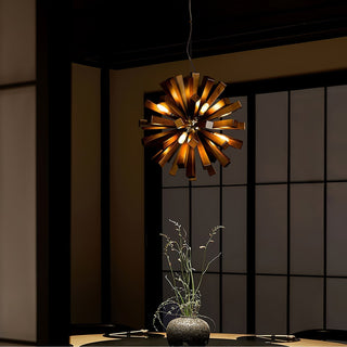 Nova Lustre Art Nordic Premium en Bois Éclatant