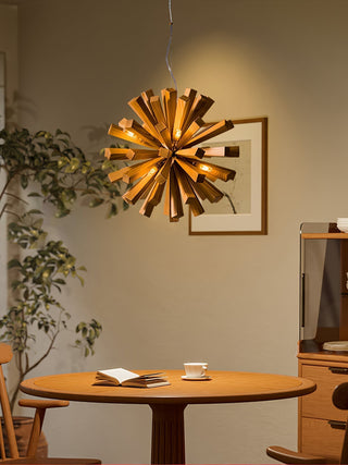 Nova Lustre Art Nordic Premium en Bois Éclatant