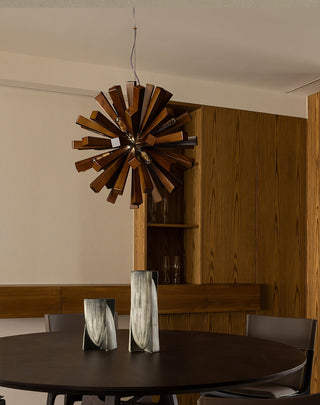 Nova Lustre Art Nordic Premium en Bois Éclatant