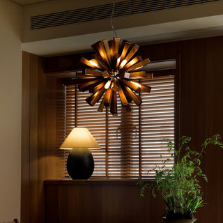 Nova Lustre Art Nordic Premium en Bois Éclatant
