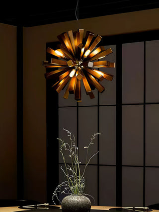 Nova Lustre Art Nordic Premium en Bois Éclatant