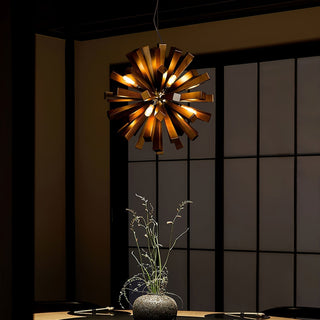 Nova Lustre Art Nordic Premium en Bois Éclatant
