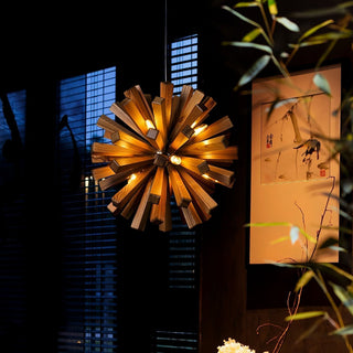 Nova Lustre Art Nordic Premium en Bois Éclatant